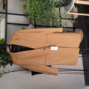 NWT Zara camel wool blend coat